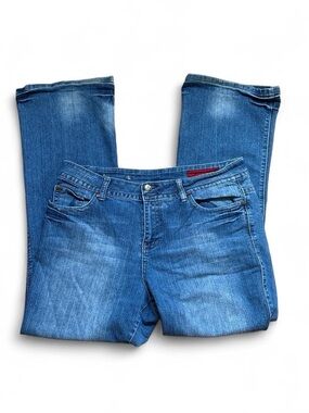 Vintage Y2K Vigoss Bootcut Jeans // Rhinestone Flap Pocket Denim